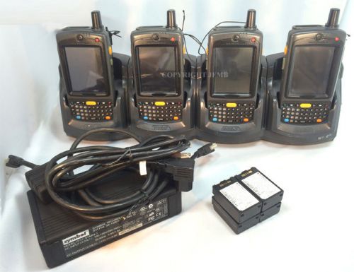 LOT of (4) Symbol Motorola MC7095-PKEDJQHA8WR Wireless Barcode Scanner WiFi MC70