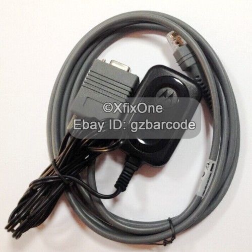 New symbol ls2208 ac power adapter + rs232 serial cable cba-r01-s07par 6ft for sale