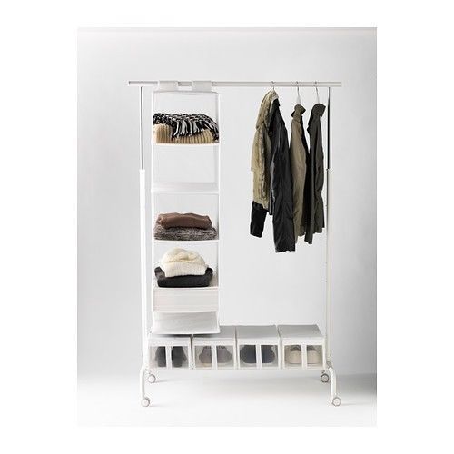 Ikea rigga clothes shoes garment rack retail boutique store display white new for sale