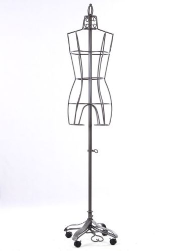 5FT-8FT TALL GREY STEEL WIRE DRESS FORM 36&#034;25&#034;36&#034;(W003H