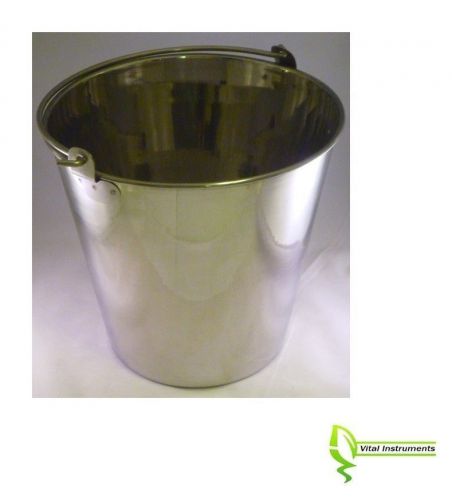 9 Qt Pail Bucket Heavy Duty Stainless Water Utility Milk Ice Grooming Feeding