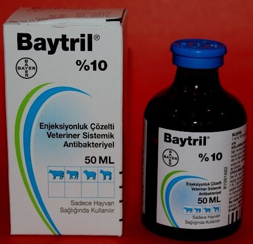Baytril 10% 50 Enrofloxacin ENJ For animal use only FREE SHIPPING