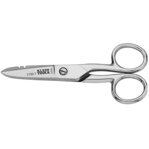 Klein Tools 2100-7 Electrician&#039;s Scissors With Notches