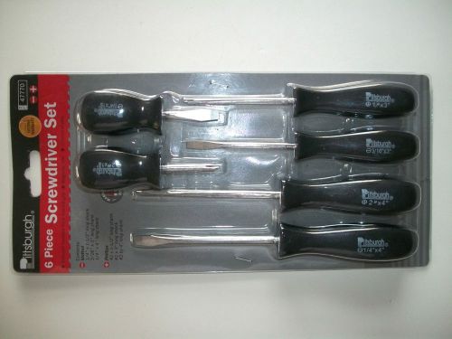 PITTSBURGH  6  PIECE SCREWDRIVER SET ~ NIP ~ SLOTTED/PHILLIPS