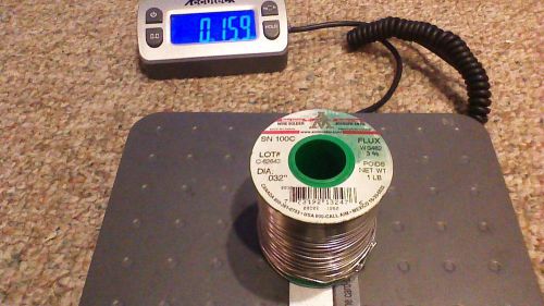 Tin Wire Solder AIM Sn100C .032&#034; Dia. 3% Flux 1Lb made in canada