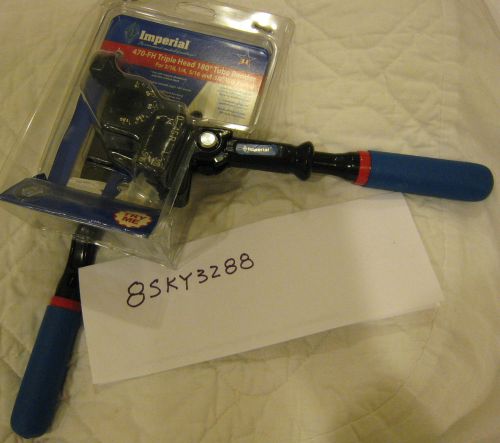 Imperial triple head tube bender (470-fh)  - 180 degree bender 3/16&#034; to 3/8&#034; for sale