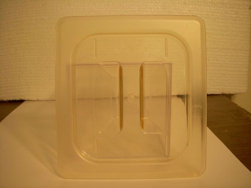 2 Cambro  1/6 6 INCH FOOD Storage Container LID COMMERCIAL AMBER HANDLED 60HPCH