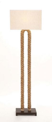Rope floor lamp nautical lighting tall standing lamp with shade for sale