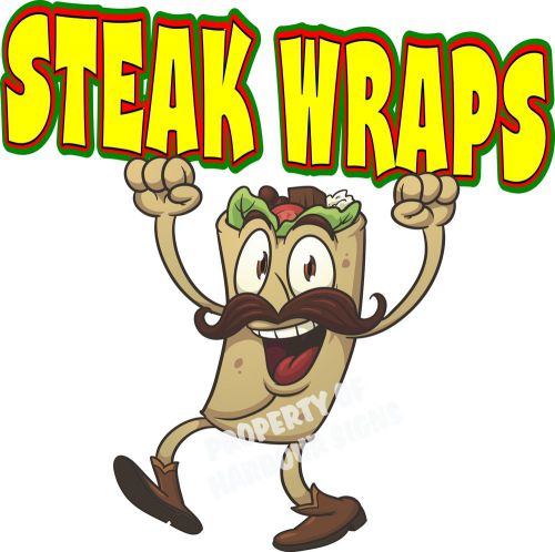 Steak Wraps 14&#034; Decal Sandwich Concession Restaurant Food Truck Vinyl Sticker