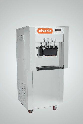 5 new elvaria 3-handle self serve frozen yogurt / soft serve ice cream machines for sale