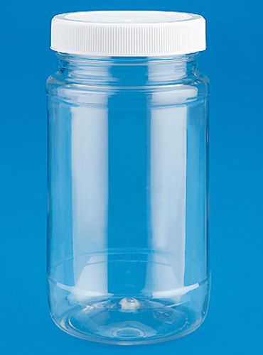 36 x 8oz clear plastic jar with lid + 15ft bubble wrap - shipping included for sale