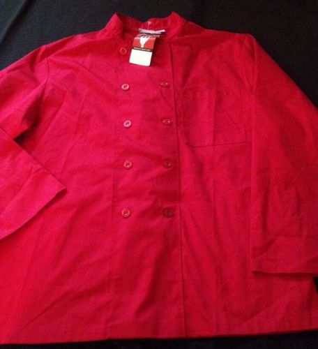 Chef Works Red Double Breasted Coat Jacket Size XL  NEW w/Tags!!