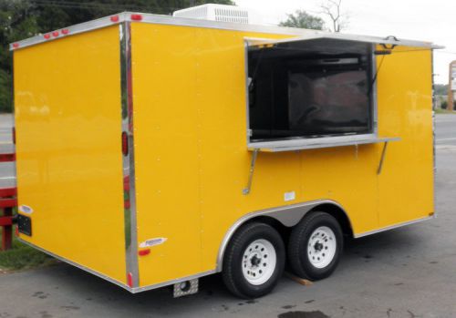 Concession trailer 8.5&#039;x14&#039; yellow - food vending event catering for sale