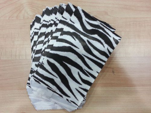 100pc 4x6 Zebra Print Paper Bags