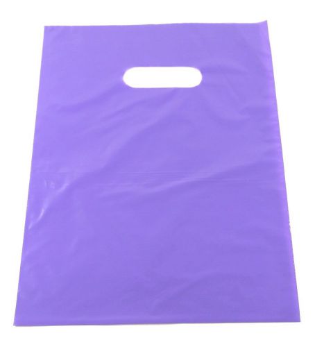 75  - 9&#034; x 12&#034; Purple   GLOSSY Low-Density Plastic Merchandise Bags New Unused