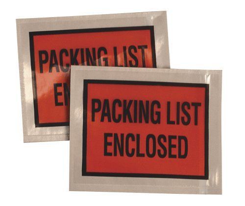 Quality Park Poly Packing List Envelopes with Full Print Front  4.5 x 5.5 Inches