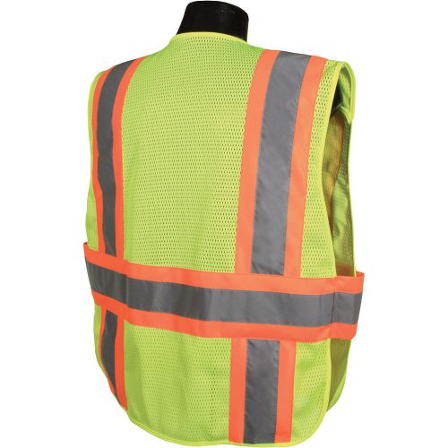 Radians class 2 breakaway 2tone safety vest lime 3xl/5xl sv242zgm3x/5x for sale