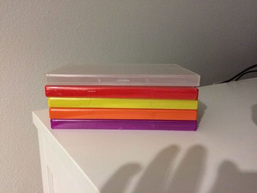 5 Standard Multiple Color DVD Cases