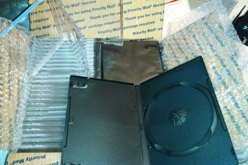30 Clear Double CD Jewel Case + 10 Single Black DVD Cases, Standard 14mm - NR