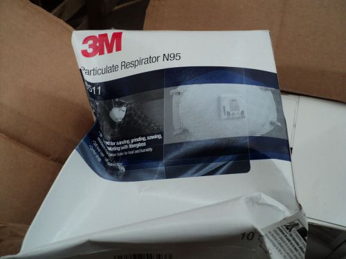 3M 8511 Disposable Respirator, N95, Pk 10  ( 6 BOXES )
