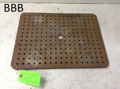 14&#034;x18.375&#034;x.5&#034; Steel Work Holding Workholding Layout Table Plate  3/8&#034;-16
