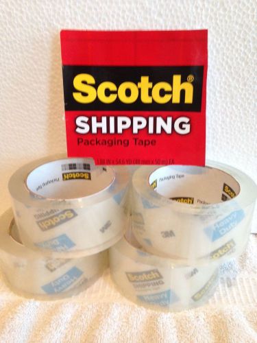 3M 3500 Scotch - 4 Rolls Heavy Duty Shipping Packing Tape 20x Stronger