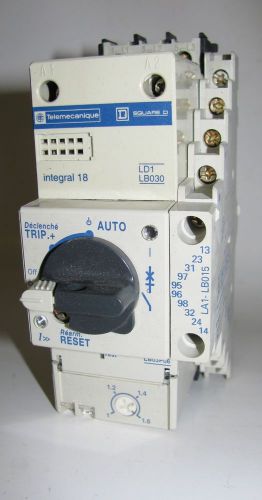 Telemecanique Integral Starter LD1-LB030-FC w/ Overload LB1-LB03P06 120VAC Coil