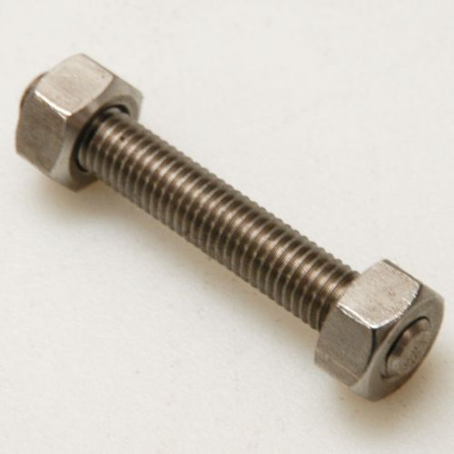 Lot of 19 full threaded stud 3 -1/2&#034; bolt w/2h hex nuts for sale
