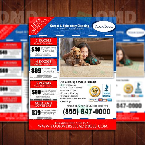 Custom Carpet Cleaning Flyer Upholstery Marketing WE DESIGN PRINT &amp; SHIP TO YOU