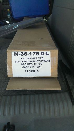 HVAC 36 inch Duct Master zip ties - black - 500 per box