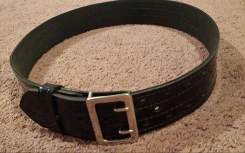 NEW Leather Police Duty Belt Adjustable High Gloss
