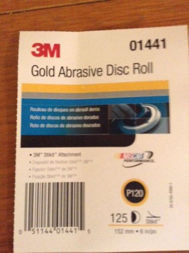 3M Stikit Gold Sanding Disc Roll, 6&#034;, P120A: 01441 20 rolls 2500 Discs