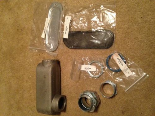 Crouse Hinds LB69 Conduit Body 2&#034; plus extras. 2 inch. covers, seals, sealtight