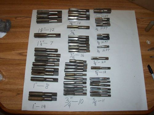 LOT OF MACHINIST MIXED HAND TAPS
