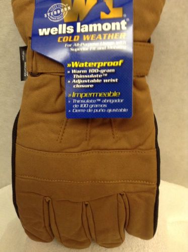 Wells lamont 1075 cold weather gloves pvc palm patch 100% 3m thinsulate insulati for sale