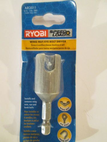 NEW Ryobi Speed Load Plus Wing Nut Eye Bolt Driver Install Remover 146-380