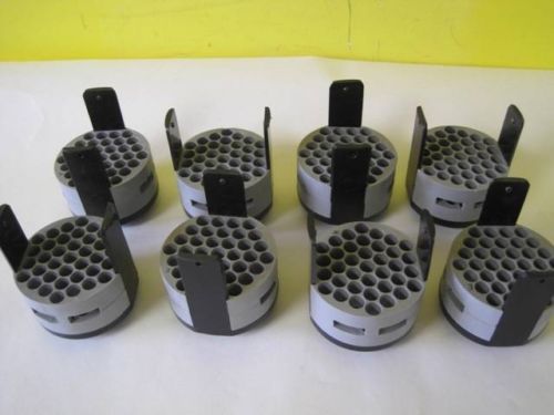 Lot of 8 centrifuge rotor bucket tube adapters 37 tube capacity used for sale