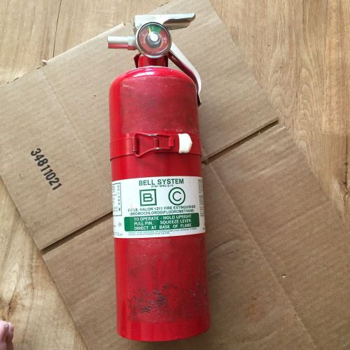 5lb halon 1211 fire extinguisher w/ bracket b355t amerex bell systems industrial for sale