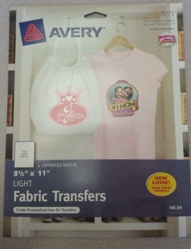 Avery Light Fabric Transfers (6 sheets)