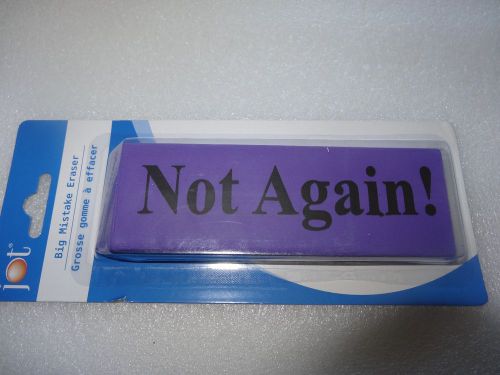 Not Again! Big Mistake Jumbo Eraser Purple Jot School Office Funny Gift NEW
