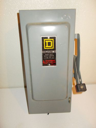 Square d safety disconnect switch 3p 30a 600vac used for sale