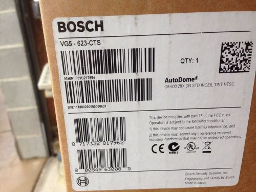 Bosch VG5-623-CTS G5 600 28X In Ceiling AutoDome NEW IN BOX