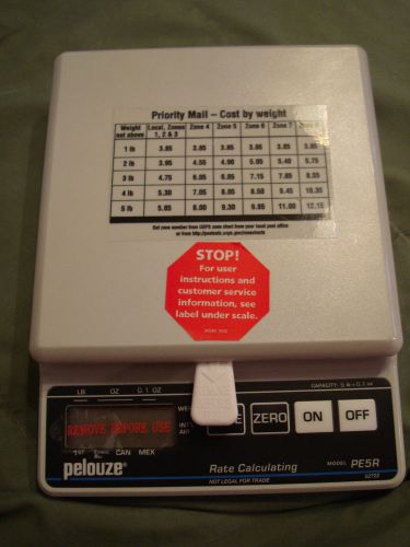 Pelouze PE5R digital postal scale with a 5lb capacity and 0.1 oz accuracy.
