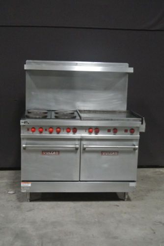 Vulcan Combo Electric Stove 24&#034; flat griddle and 4 burners with 2 ovens