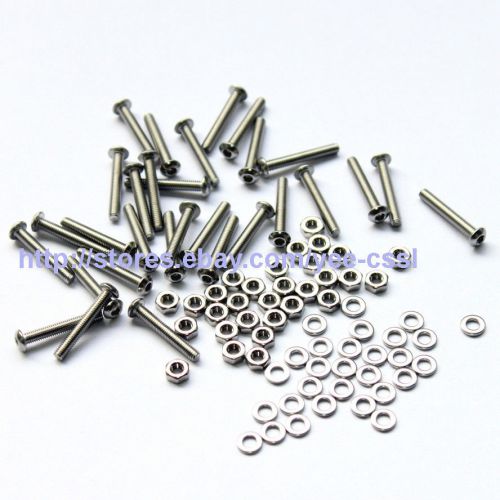 M3x20mm Stainless Steel Button Head Socket Cap Screw Washer Nut 84pcs BS32001
