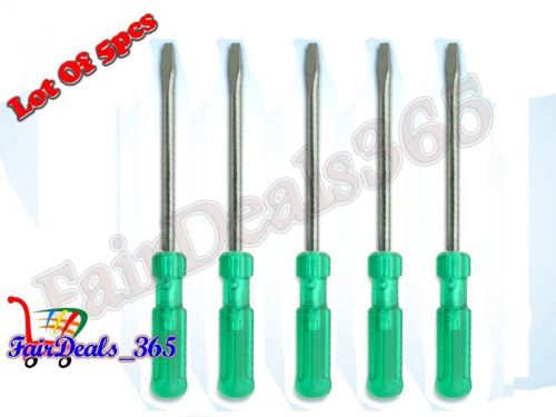 Lot of 5-flat slotted tip screwdriver blade length 100mm &amp; overall length 186mm for sale