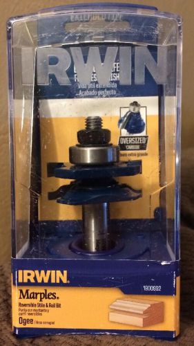 IRWIN 1-39/64-in Carbide-Tipped Stile and Rail Bit 1900992 NEW FREE SHIP