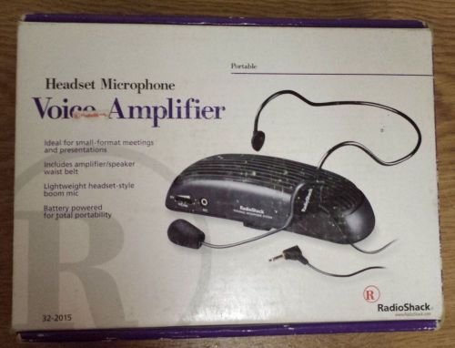 Headset Boom Microphone and voice amplifier. portable, Radio Shack, 32-2015