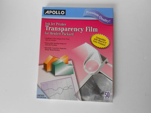 Apollo Premium Inkjet Printer Transparency Film  8.5x11  38 Sheets (CG7031S)