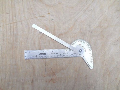 Vintage General Hardware Co. No.16 Protractor 1937 Drill Gauge Machinist Tool